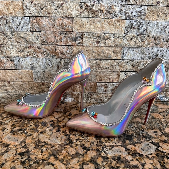 Christian Louboutin Chick Queen Iridescent Jewel Red Sole Pumps - Picture 4 of 8